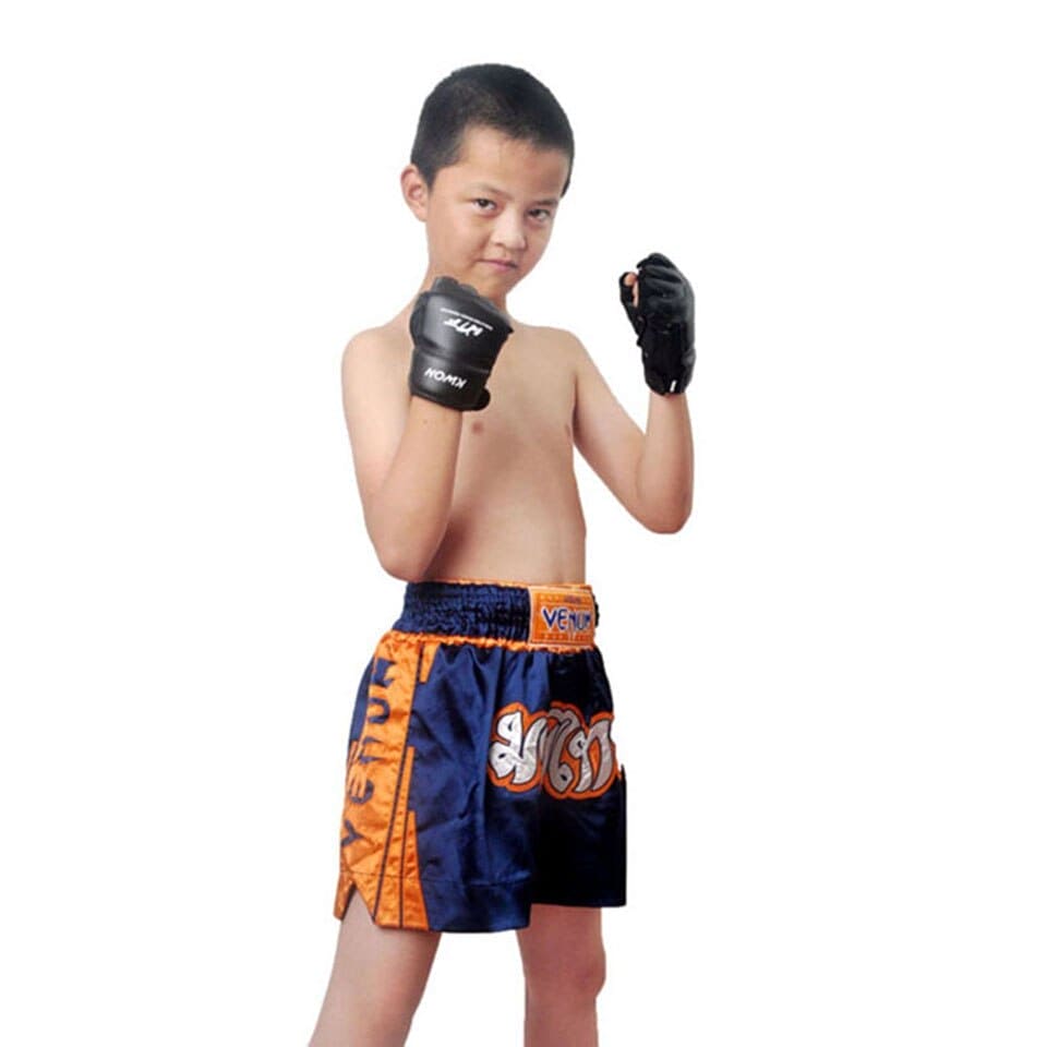 New Leather Half Finger Kids Children Karate Boxing Gloves - The Little Big Store