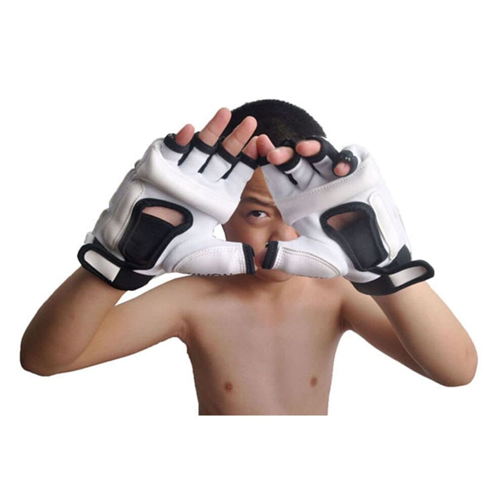 New Leather Half Finger Kids Children Karate Boxing Gloves - The Little Big Store