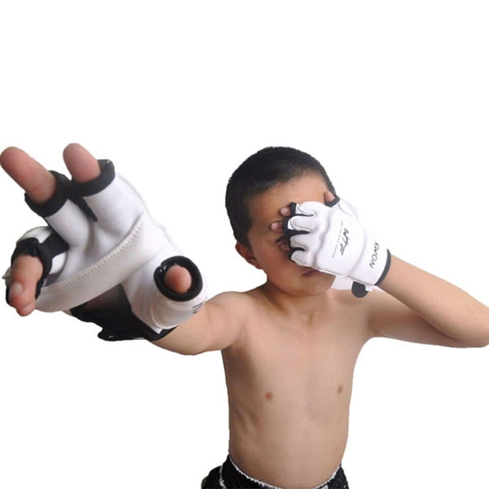 New Leather Half Finger Kids Children Karate Boxing Gloves - The Little Big Store