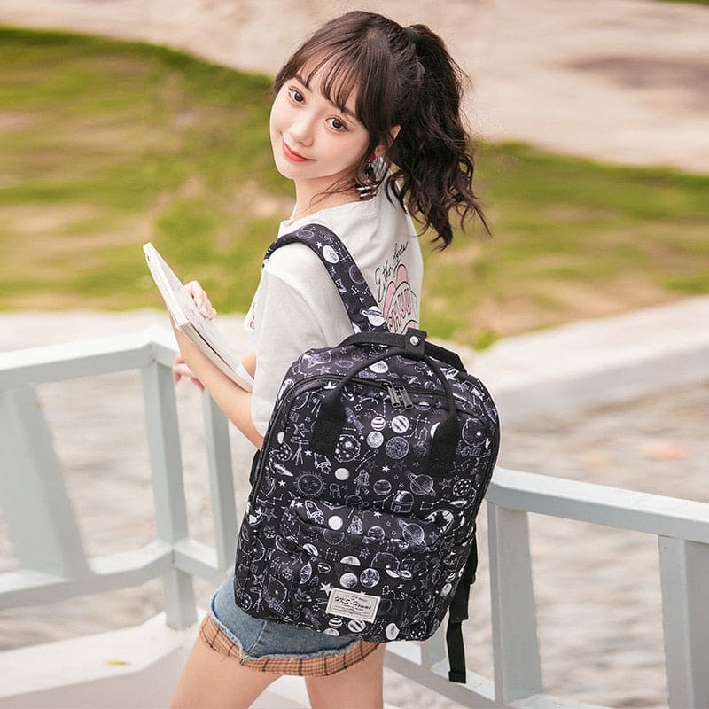 New Trend Female Backpack Fashion Women Backpack College School Bagpack Harajuku Travel Shoulder Bags For Teenage Girls boys - The Little Big Store