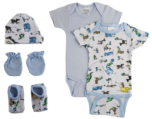 Newborn Baby Boys 5 Pc Layette Baby Shower Gift - The Little Big Store