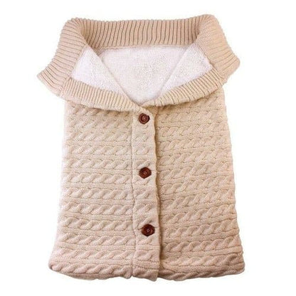 Newborn Baby Winter Warm Sleeping Bags Infant Button Knit Swaddle Wrap - The Little Big Store