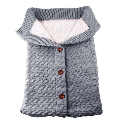 Newborn Baby Winter Warm Sleeping Bags Infant Button Knit Swaddle Wrap - The Little Big Store