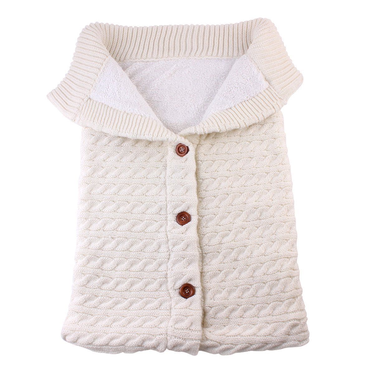 Newborn Baby Winter Warm Sleeping Bags Infant Button Knit Swaddle Wrap - The Little Big Store