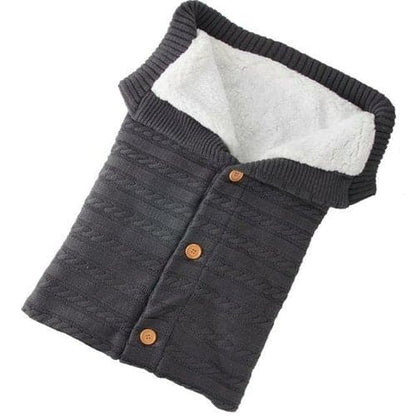 Newborn Baby Winter Warm Sleeping Bags Infant Button Knit Swaddle Wrap - The Little Big Store