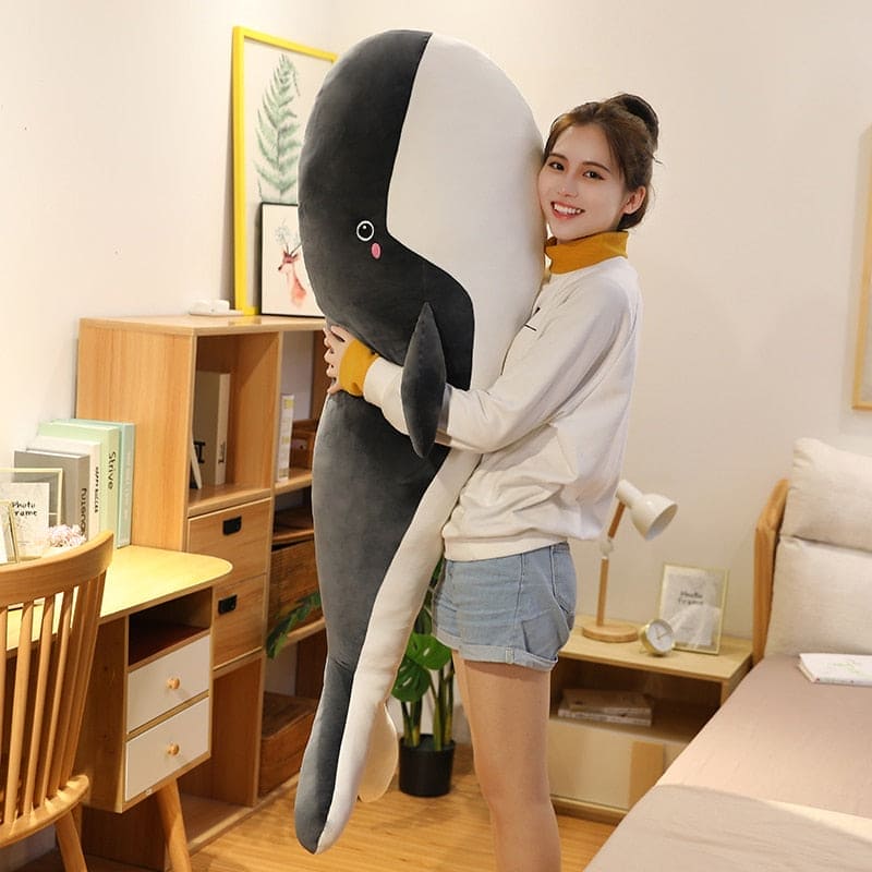 Ocean Wonders: 50-150CM Giant Blue Whale Plush Toy Adventure! - The Little Big Store