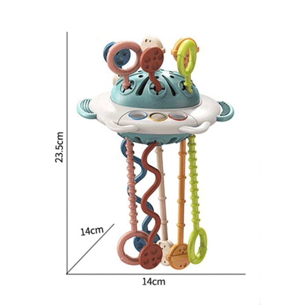 Octo-Sensory Marvel: Baby Montessori Pull String Octopus Toy - The Little Big Store