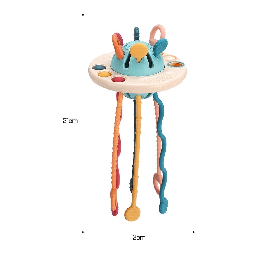 Octo-Sensory Marvel: Baby Montessori Pull String Octopus Toy - The Little Big Store