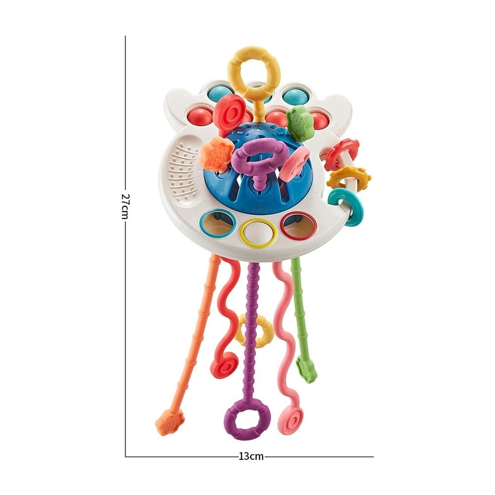 Octo-Sensory Marvel: Baby Montessori Pull String Octopus Toy - The Little Big Store