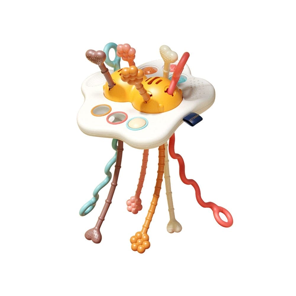 Octo-Sensory Marvel: Baby Montessori Pull String Octopus Toy - The Little Big Store