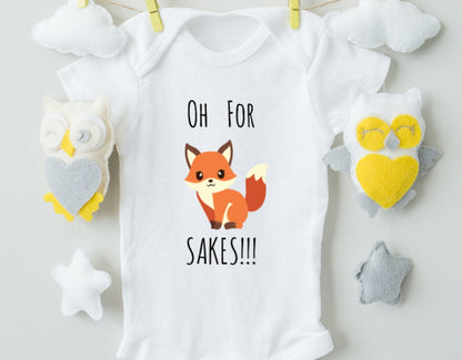Oh For Fox Sake Cotton Baby Bodysuit - The Little Big Store