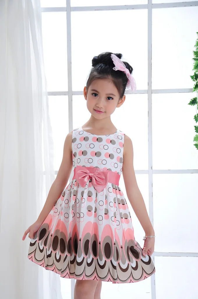 Peacock Princess: Adorable Girls' Sleeveless Dress - The Little Big Store