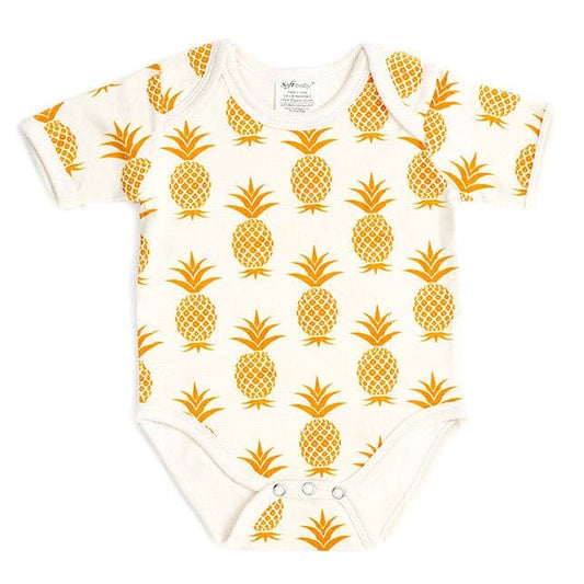 Pineapple - Short Sleeves Onesie - 100% Organic - The Little Big Store