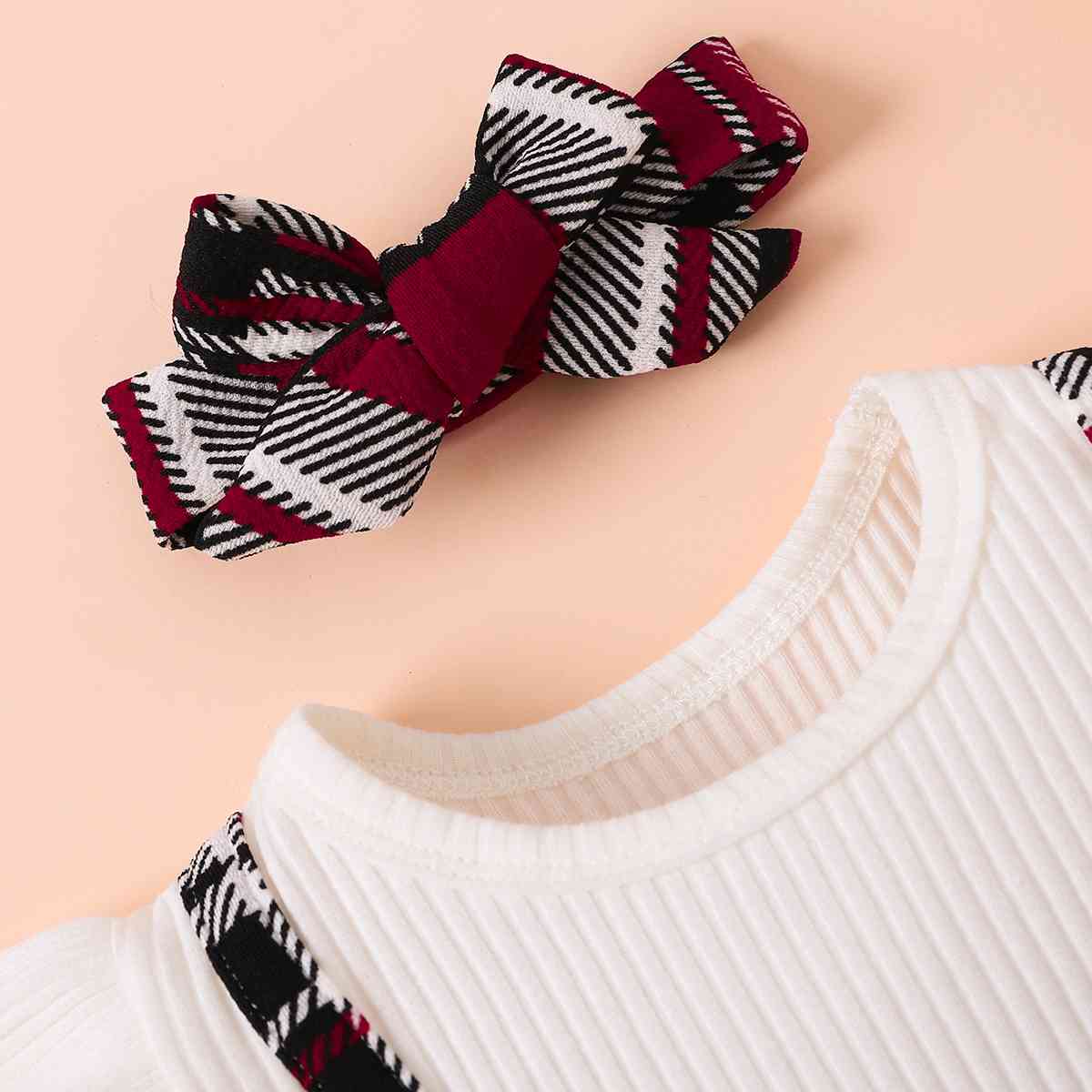 Plaid Print Bow Detail Dress - The Little Big Store