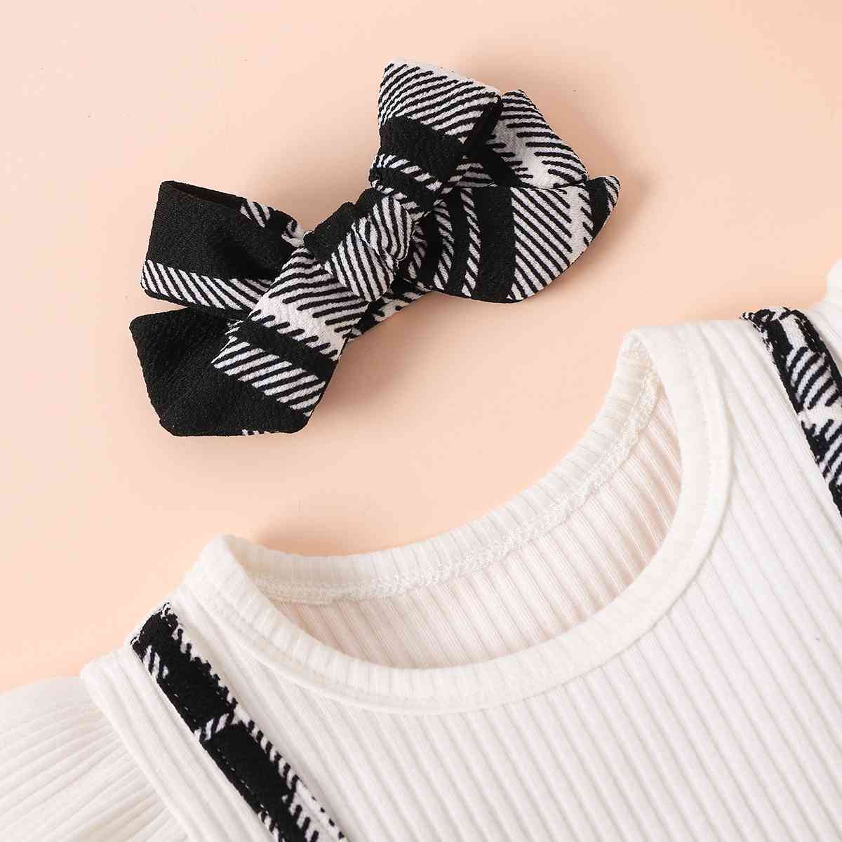 Plaid Print Bow Detail Dress - The Little Big Store