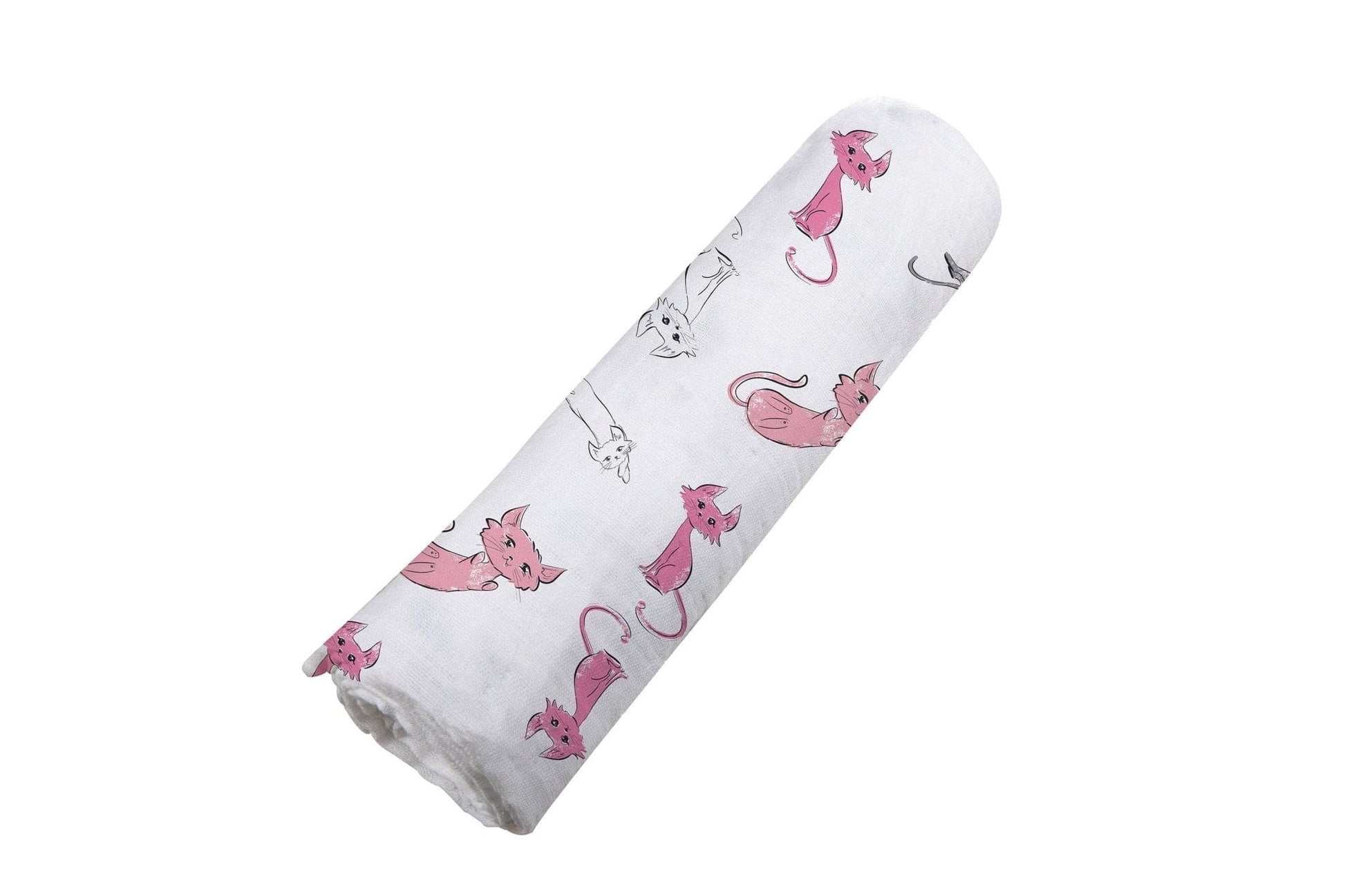 Playful Kitty Bamboo Muslin Swaddle - The Little Big Store