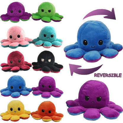 Reversible Flip Octopus Stuffed Plush Doll Soft - The Little Big Store