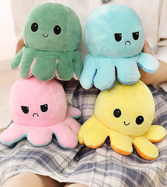 Reversible Flip Octopus Stuffed Plush Doll Soft - The Little Big Store