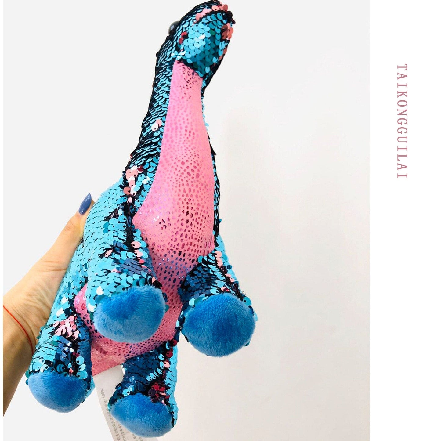 Roar into Fun: Sequin Dinosaur Color Changing Pillows Toy - The Little Big Store