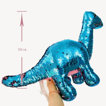 Roar into Fun: Sequin Dinosaur Color Changing Pillows Toy - The Little Big Store