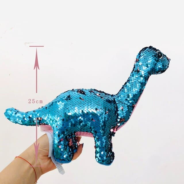 Roar into Fun: Sequin Dinosaur Color Changing Pillows Toy - The Little Big Store