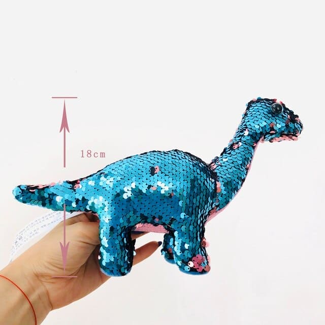 Roar into Fun: Sequin Dinosaur Color Changing Pillows Toy - The Little Big Store