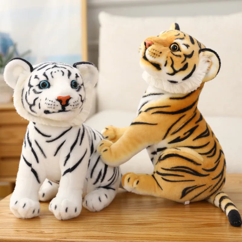 Roaring Fun: 23cm Simulation Baby Tiger Plush Toy for Adventurous Kids! - The Little Big Store