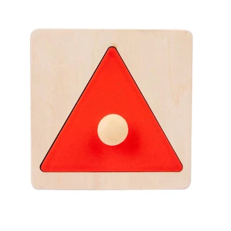 Shapes of Wonder: Baby Geometric Shape Wooden Grasp Board - The Little Big Store