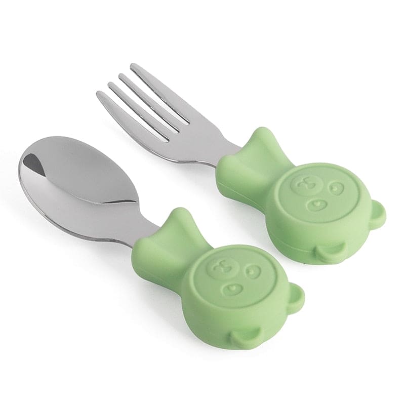 Shine Bright: Stainless Steel Kids Cutlery Set for Happy Mealtimes - The Little Big Store