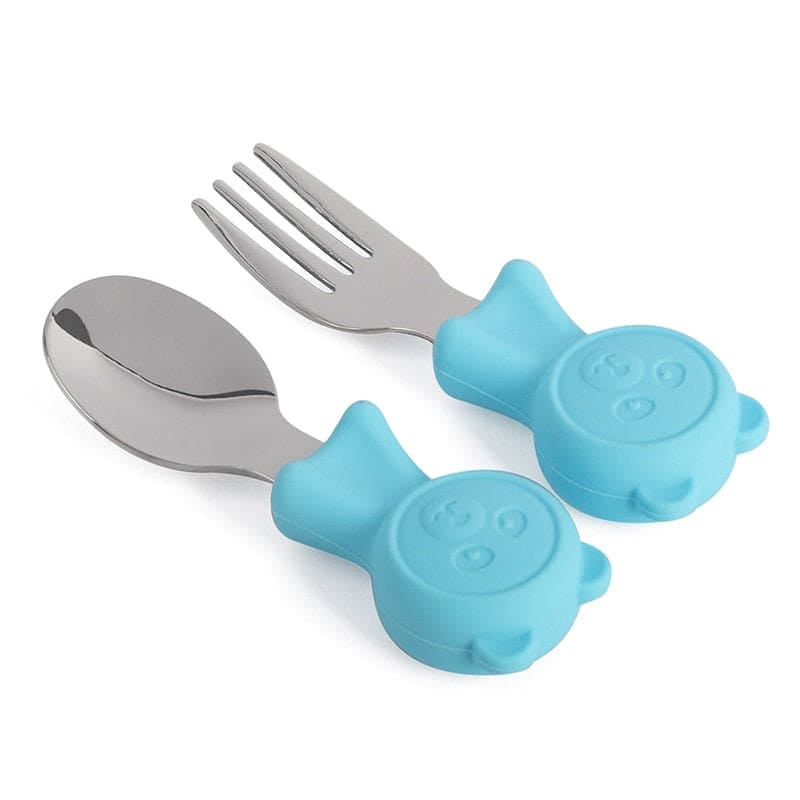 Shine Bright: Stainless Steel Kids Cutlery Set for Happy Mealtimes - The Little Big Store