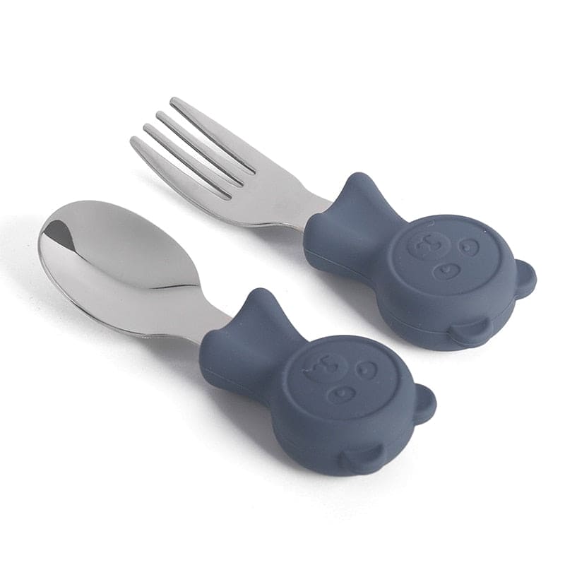 Shine Bright: Stainless Steel Kids Cutlery Set for Happy Mealtimes - The Little Big Store