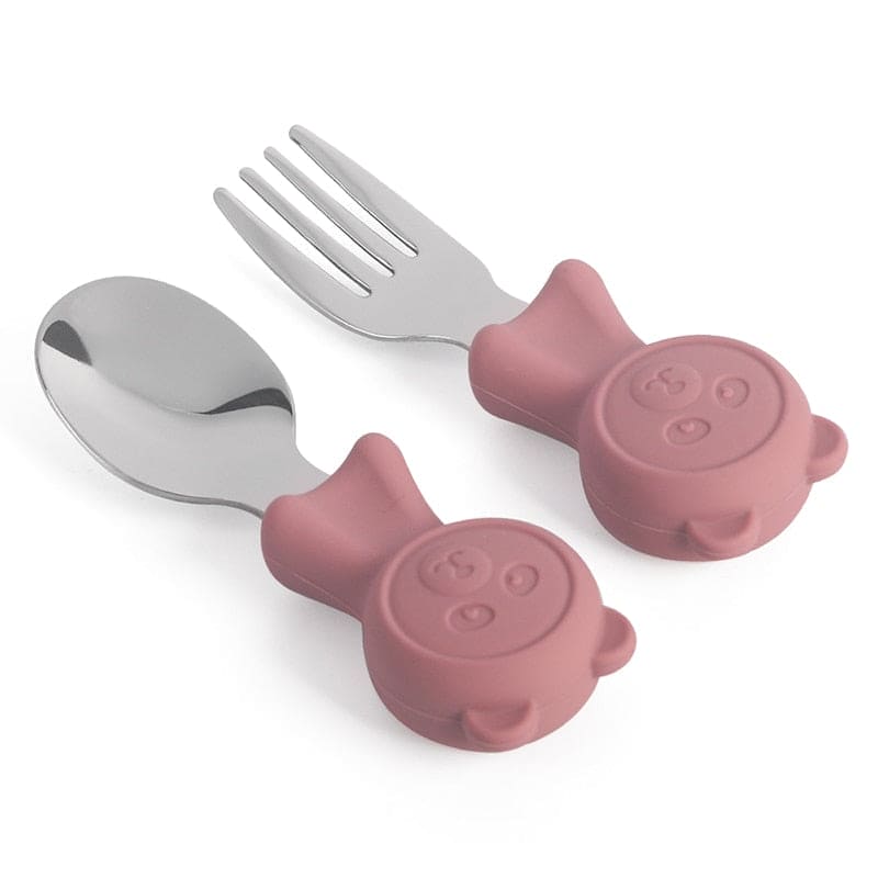 Shine Bright: Stainless Steel Kids Cutlery Set for Happy Mealtimes - The Little Big Store