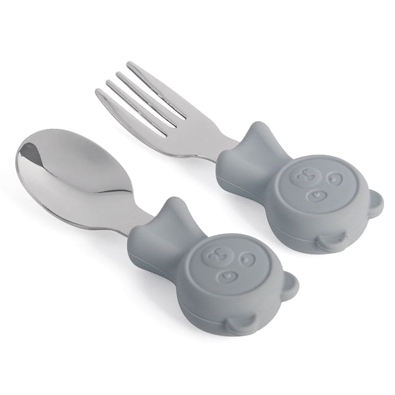 Shine Bright: Stainless Steel Kids Cutlery Set for Happy Mealtimes - The Little Big Store