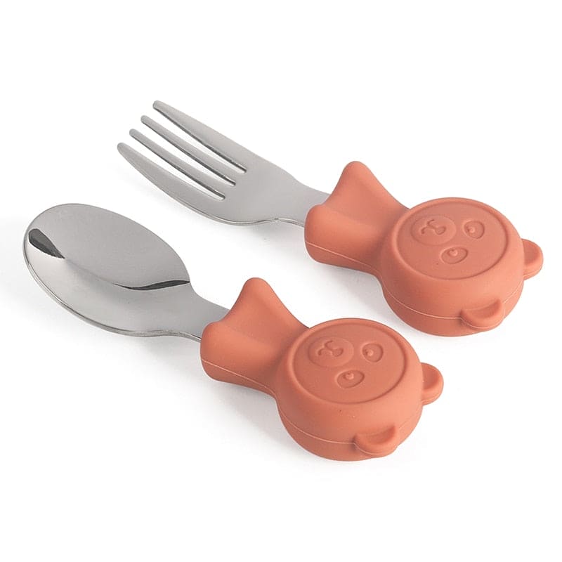 Shine Bright: Stainless Steel Kids Cutlery Set for Happy Mealtimes - The Little Big Store