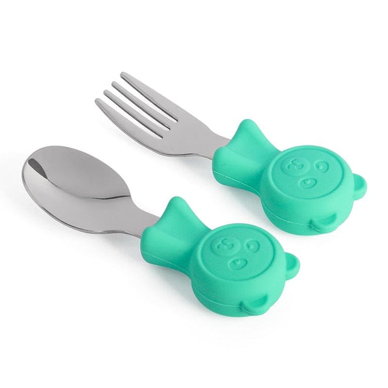 Shine Bright: Stainless Steel Kids Cutlery Set for Happy Mealtimes - The Little Big Store