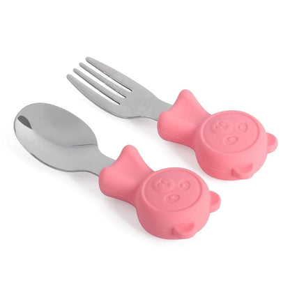 Shine Bright: Stainless Steel Kids Cutlery Set for Happy Mealtimes - The Little Big Store