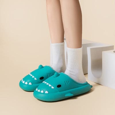 Sink Your Feet into Comfort: Cozy Shark Slides for Ultimate Relaxation! - The Little Big Store