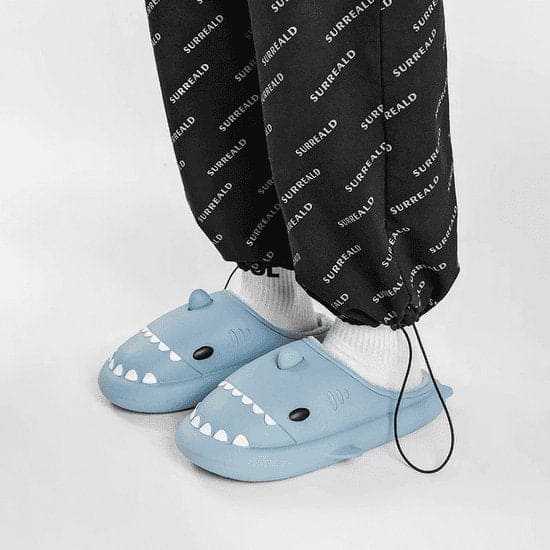 Sink Your Feet into Comfort: Cozy Shark Slides for Ultimate Relaxation! - The Little Big Store