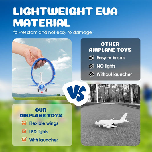 Skybound Adventures: LED Foam Glider Airplane Toys - The Little Big Store