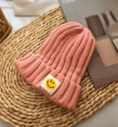 SmileTots: Toddler Ribbed Knit "LOVE SMILE" Beanie - The Little Big Store