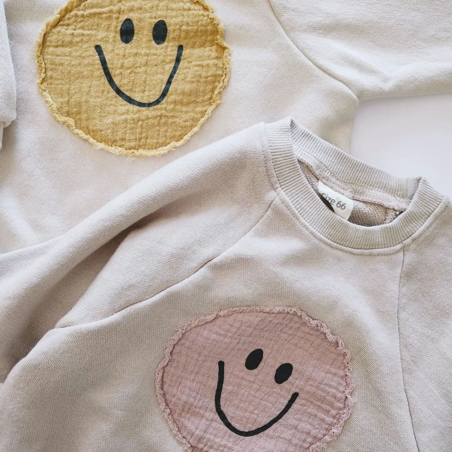 Smiley Face Sweatshirt Baby Romper - The Little Big Store