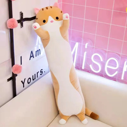 Snuggle Up with Cuteness: New Arrive 50cm Cute Soft Long Cat Boyfriend Plush Toy - The Little Big Store