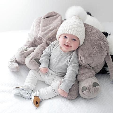 Snuggle Up with our Elephant Cuddle Pillow – Your Little One's Huggable Friend! - The Little Big Store