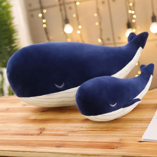 Snuggle with Whimsy: Soft Little Blue Whale Plush Toy - The Little Big Store