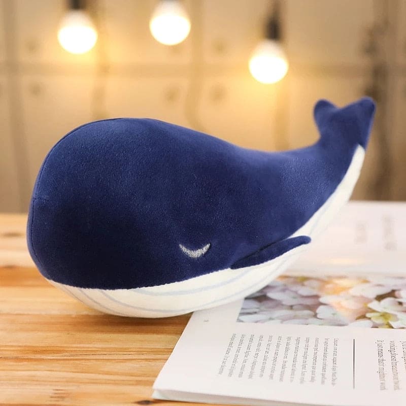 Snuggle with Whimsy: Soft Little Blue Whale Plush Toy - The Little Big Store