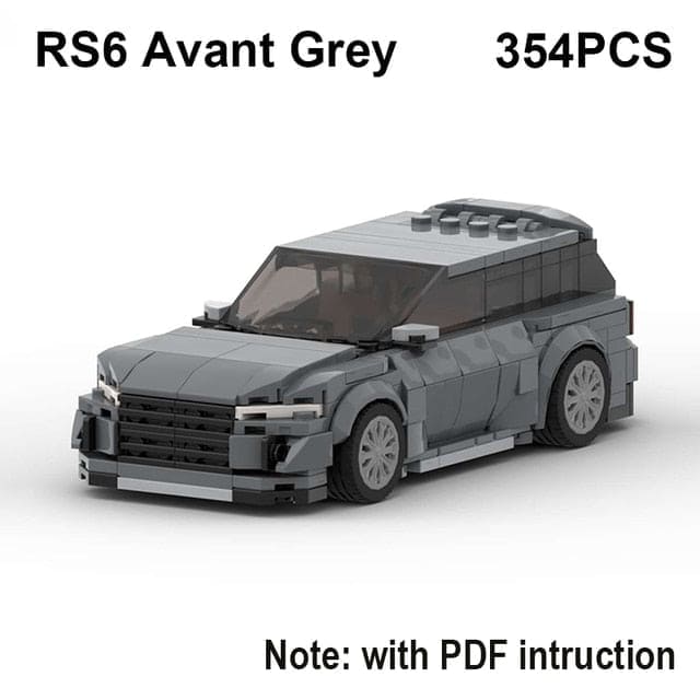 Speed Demons: RS6 Avant R8 GT3 RS7 Building Blocks Toy - The Little Big Store