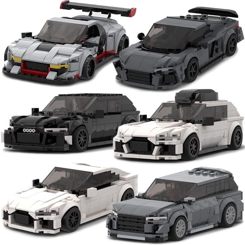 Speed Demons: RS6 Avant R8 GT3 RS7 Building Blocks Toy - The Little Big Store