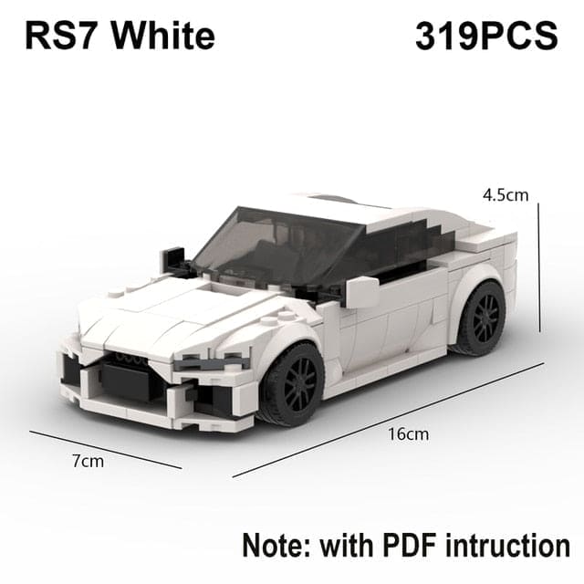 Speed Demons: RS6 Avant R8 GT3 RS7 Building Blocks Toy - The Little Big Store