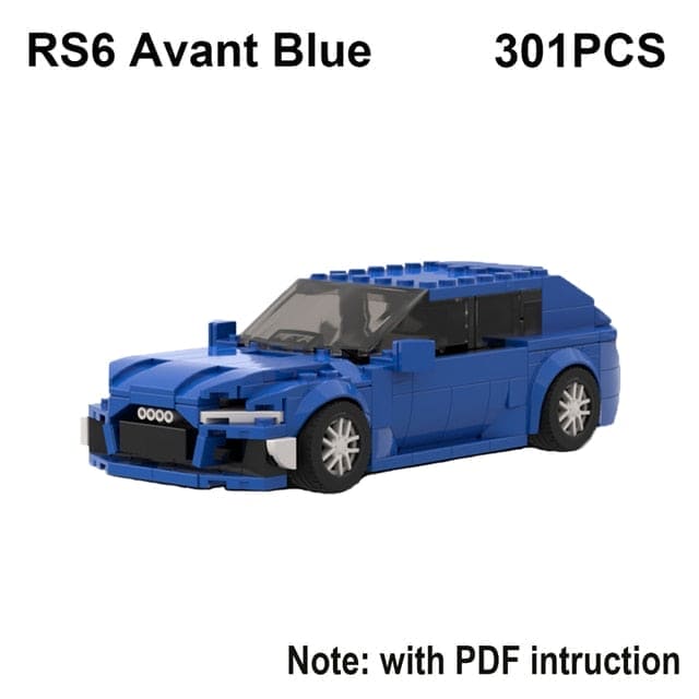 Speed Demons: RS6 Avant R8 GT3 RS7 Building Blocks Toy - The Little Big Store