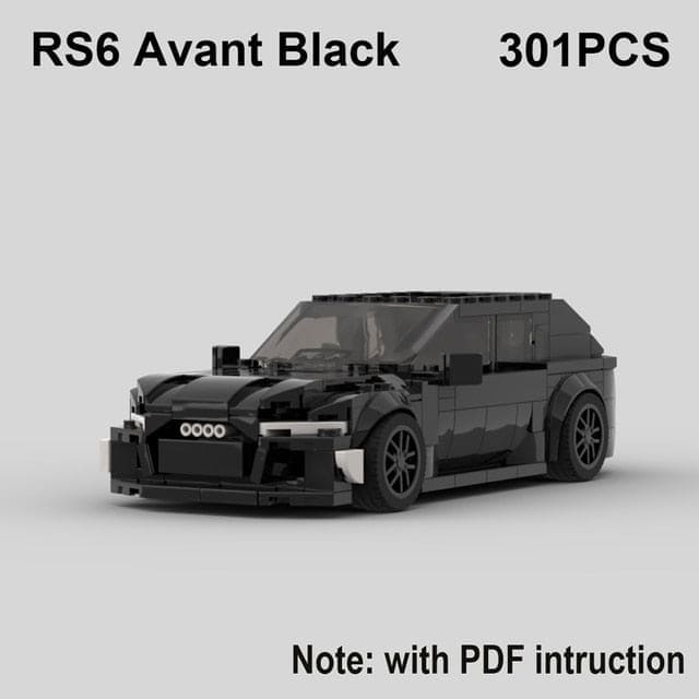 Speed Demons: RS6 Avant R8 GT3 RS7 Building Blocks Toy - The Little Big Store